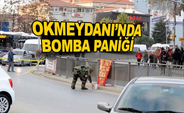 İstanbul Okmeydanı'nda bomba paniği, Yol trafiğe kapatıldı