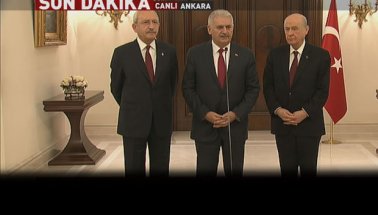 Başbakan Yıldırım, Kılıçdaroğlu ve Bahçeli'den terör zirvesi