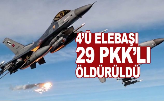 Son dakika: 4'ü elebaşı 29 PKK'lı terörist daha öldürüldü