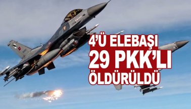 Son dakika: 4'ü elebaşı 29 PKK'lı terörist daha öldürüldü
