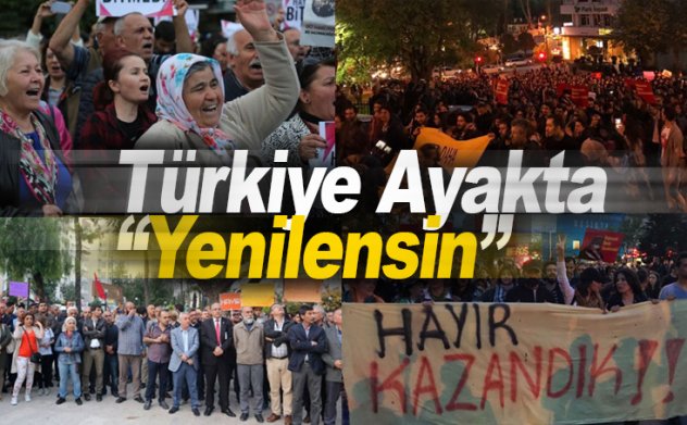 Türkiye Ayakta! Antalya'da referandum protestoları