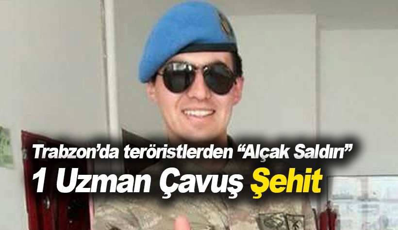 Trabzon'da PKK'dan alçak saldırı: 1 Uzman çavuş şehit