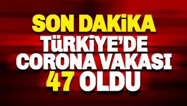 Türkiye'de Koronavirüs vakası 47 oldu