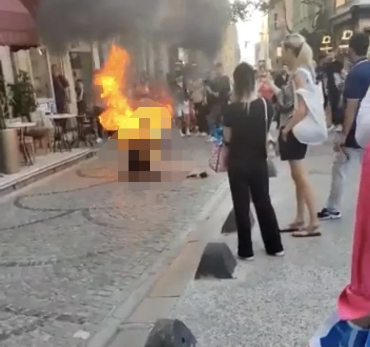 Galata Kulesi Meydanı'nda meydana gelen olayda selfi gerçeği