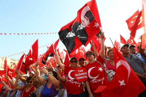 CHP İzmir Demokrasi ve Cumhuriyet mitingi Fotoğrafları