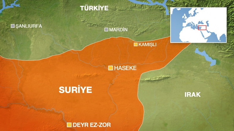 Haseke Haritası, PKK YPG