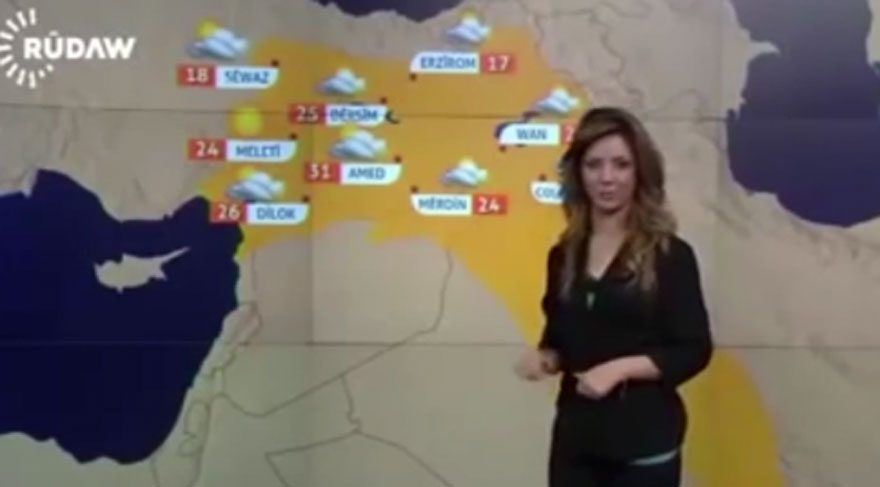 Rudaw TV Kürdistan Haritası