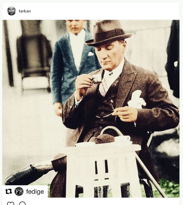 Tarkan'da Atatürk paylaşımı