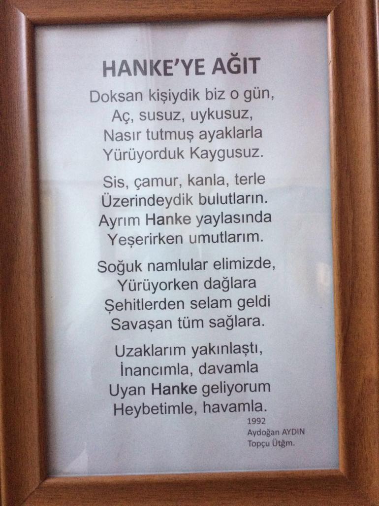Hanke'ye Ağıt, Tümgeneral Aydoğan Aydın