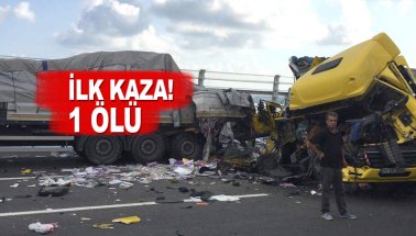 Yavuz Sultan Selim Köprüsü’nde ilk kaza: 1 ölü 1 yaralı