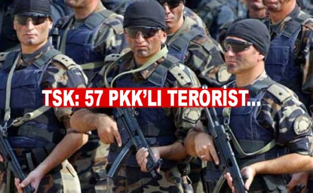 TSK: 57 PKK'lı terörist etkisiz hale getirildi