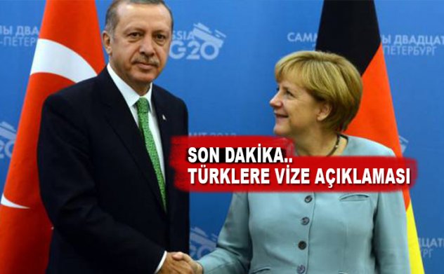 Merkel'den flaş 'Türklere Vize' açıklaması: Gelecek hafta..