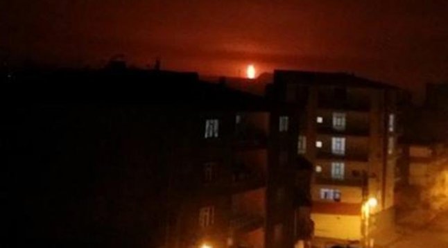 Doğalgaz boru hattında cehennem gibi patlama