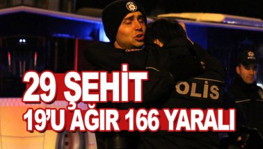 İstanbul'da patlama: 2'si sivil 29 şehit, 19'u ağır 166 yaralı