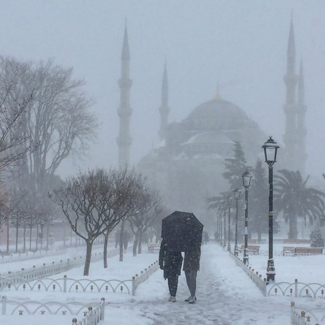 İstanbul'dan muhteşem kar manzaraları