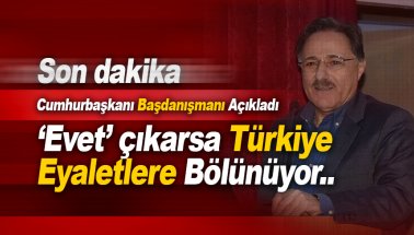 Cumhurbaşkanlığı: Başdanışmanı: 'Evet' çıkarsa Türkiye eyaletlere bölünecek