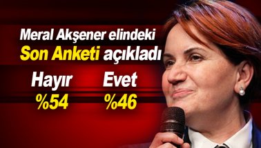 Son referandum anketi sonucunu Meral Akşener açıkladı!