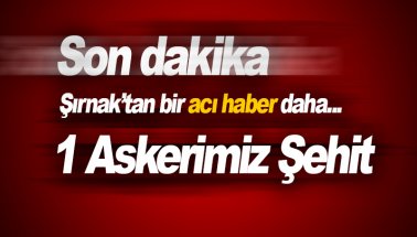 Son dakika: Şırnak’ta bir asker daha şehit oldu