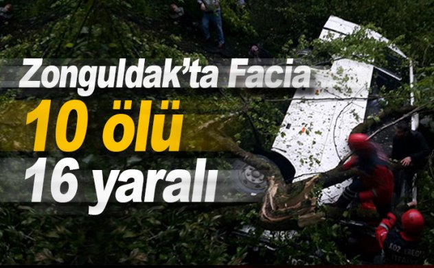 Zonguldak'ta facia! Minibüs uçuruma yuvarlandı: 10 ölü 16 yaralı