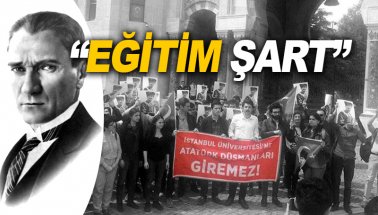 Atatürk ve Türkiye düşmanı Mustafa Armağan üniversiteye sokulmadı