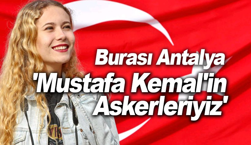 Antalya'da 19 Mayıs'da liseliler 'İzmir Marşı'nı söyledi