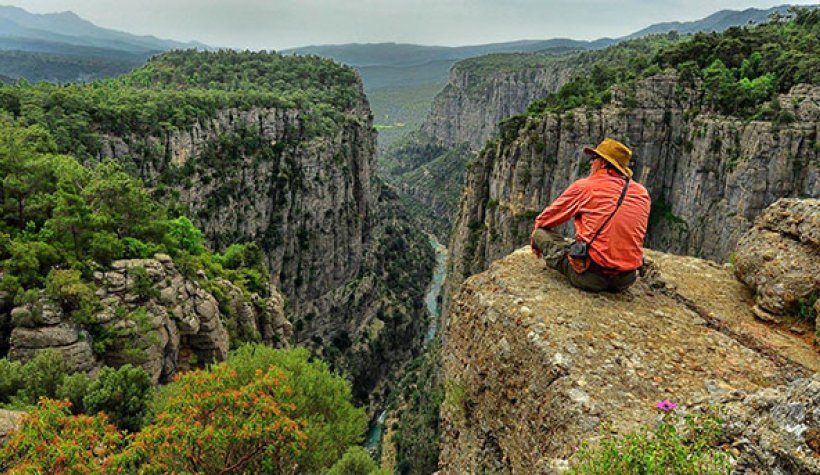 Manavgat'ta yeni keşfedilen kanyonda muhteşem manzara