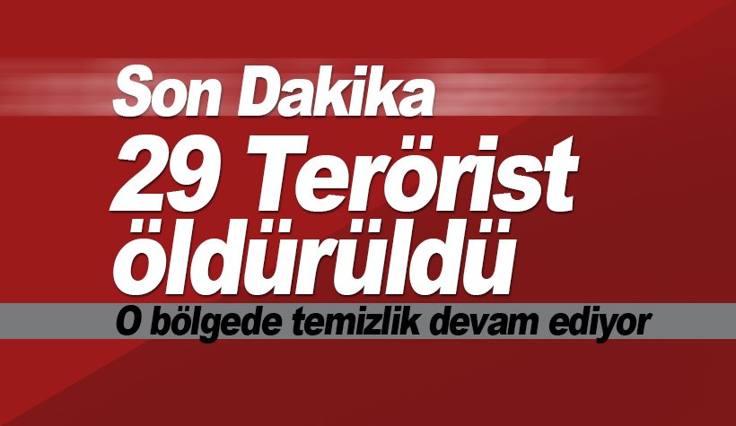 Son dakika: 29 PKK'lı terörist öldürüldü