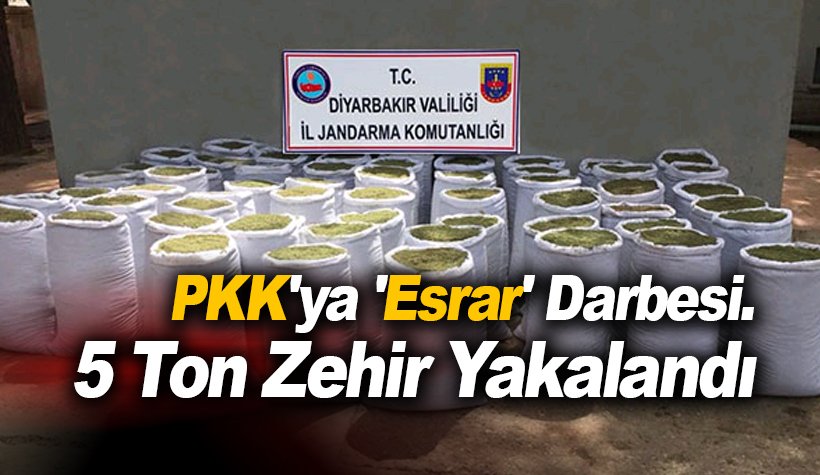 Diyarbakır'da 5 ton 174 kilo esrar ele geçirildi