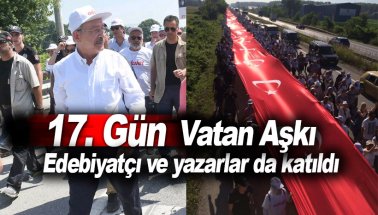 Adalet Yürüyüşü 17. Gün. Dev Türk Bayrağı
