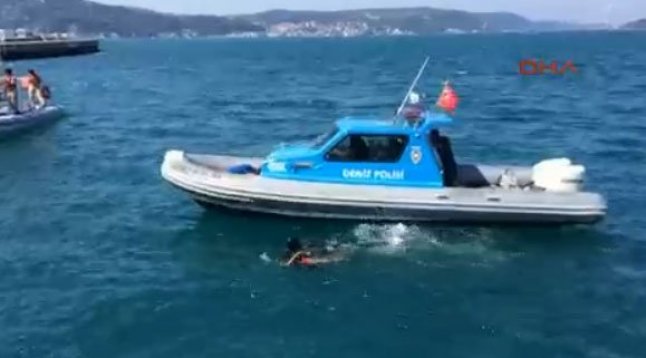 Son dakika: İstanbul Sarıyer'de bir araç denize uçtu!