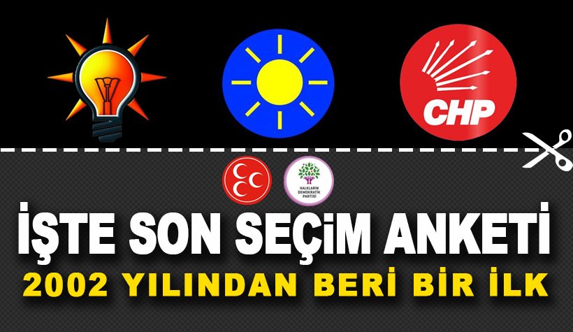 Son seçim anketi: İYİ Parti sürprizi. HDP ve MHP'ye baraj şoku
