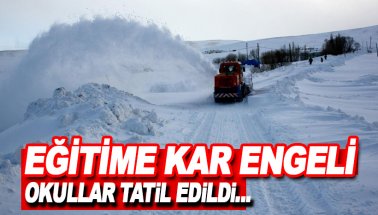 Son dakika: Kars'ta okullar, kar ve tipi nedeniyle tatil edildi