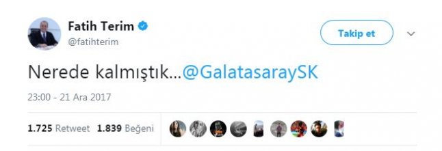 Son dakika Fatih Terim yeniden Galatasaray'da