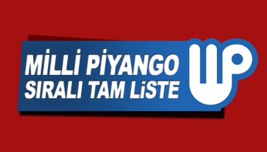 Milli Piyango sıralı tam liste 01.01.2018