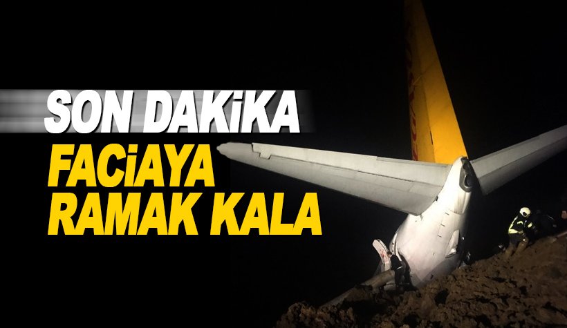 Ankara'dan kalkan yolcu uçağı Trabzon'da pistten çıktı!