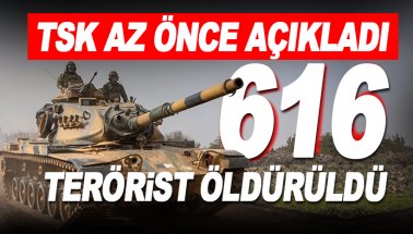 Son dakika, TSK'dan son haber: 616 terörist öldürülmüştü