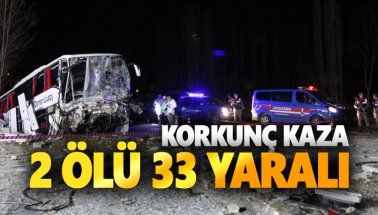 Son dakika: Yolcu otobüsü kaza yaptı: İlk bilgiler 2 ölü 33 yaralı