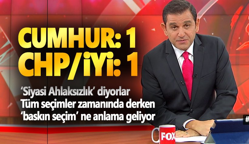 Fatih Portakal: Cumhur:1 - CHP/İYİ: 1