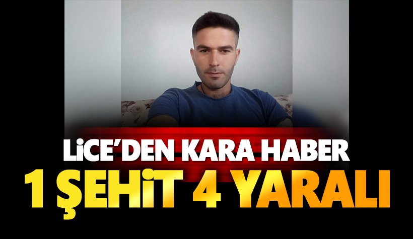 Lice'de hain saldırı: Uzman çavuş İsmail Cesur şehit, 4 asker yaralı