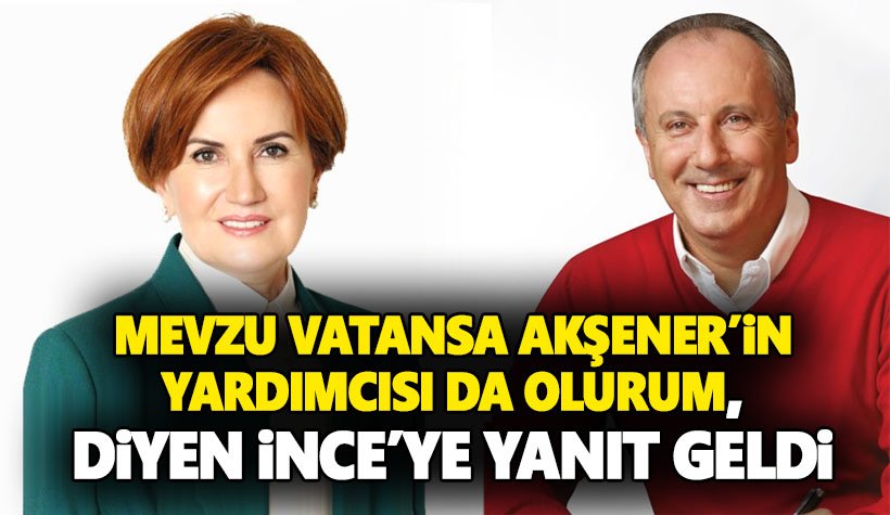 Meral Akşener'den İnce'ye 'yardımcı' yanıtı