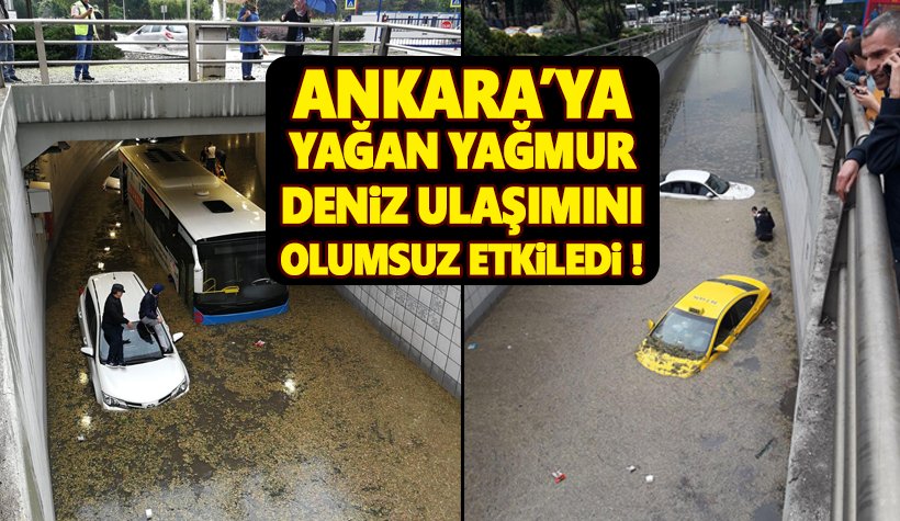 Ankara'da yağış: Gölete dönen alt geçitlerde mahsur kalanlar var
