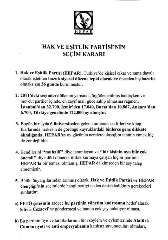 Osman Pamukoğlu Vatan Partisi'ni destekleyeceğini açıkladı