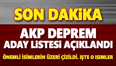 AKP’nin 24 Haziran için milletvekili aday listesi açıklandı
