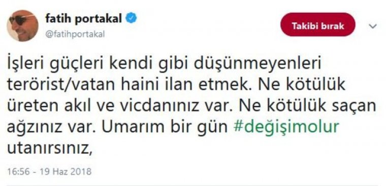 AKP dışındaki seçmene terörist diyen Melik Gökçek'e suç duyurusu