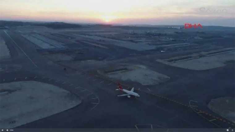 Son dakika: 3. Havalimanı'na ilk inişi Erdoğan Yaptı