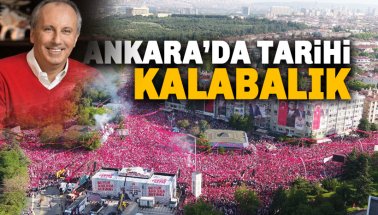 Ankara Tandoğan’daki Muharrem İnce mitinginde insan seli