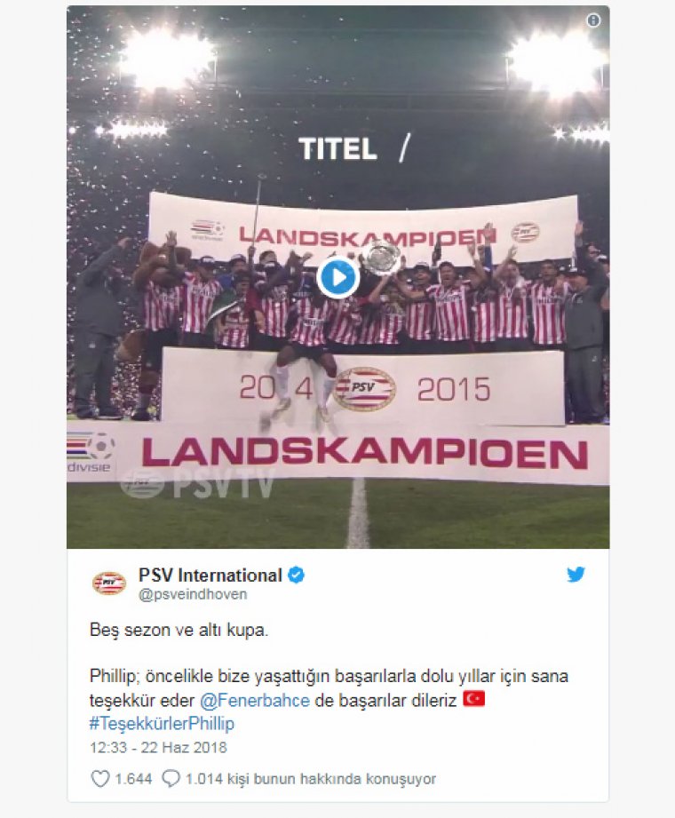 Fenerbahçe'nin yeni hocası Phillip Cocu! PSV böyle duyurdu..