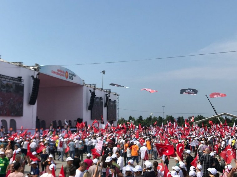 İnce'nin İstanbul mitingine katılım 5 Milyon kişi olarak açıklandı