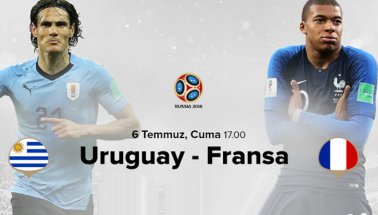 Dünya Kupası'nda dev maç yarın: Uruguay-Fransa: 3-1