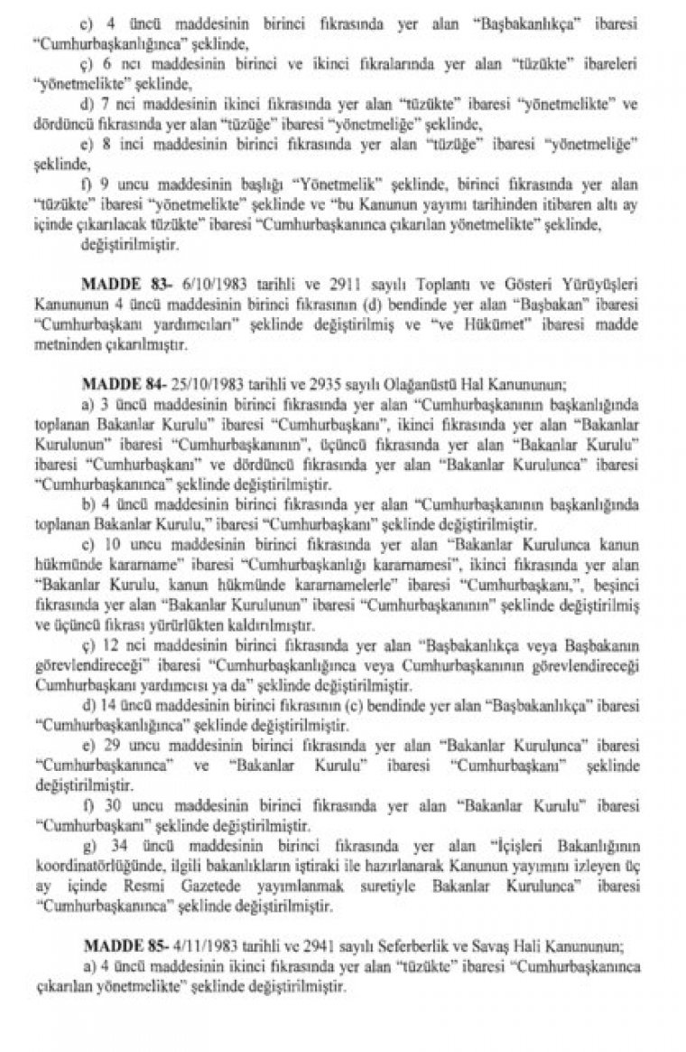 700 Nolu KHK Yayımlandı. İşte Uyum Yasaları değişiklikleri